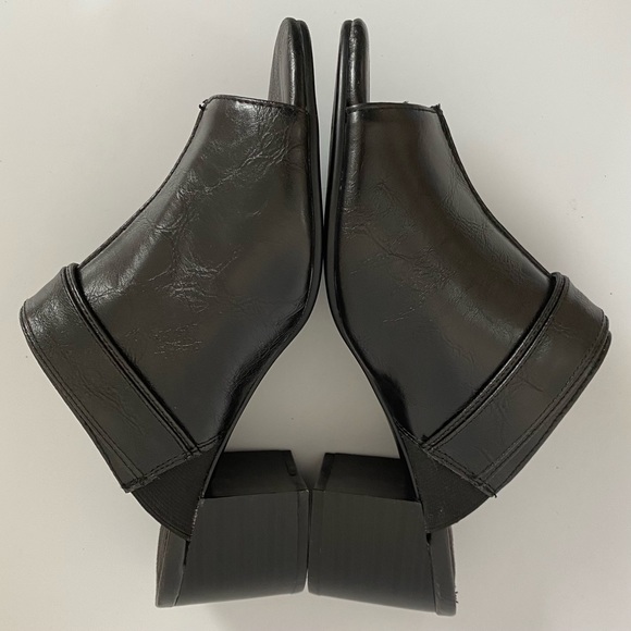 Aerosoles black faux leather open toe mule 7 - Picture 6 of 9